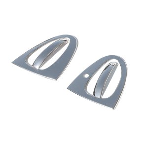 smart fortwo 451 Door Handle Covers - 2 Piece Set - Omac - w/ Frame S.Steel - '07-'14